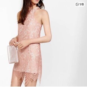 Express Peach Lace Dress